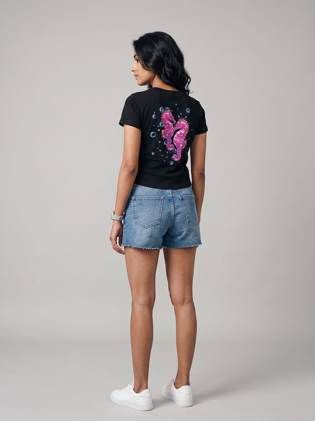 Horsin' Around Women Tee (Black) | Premium Streetwear by White Kiwi