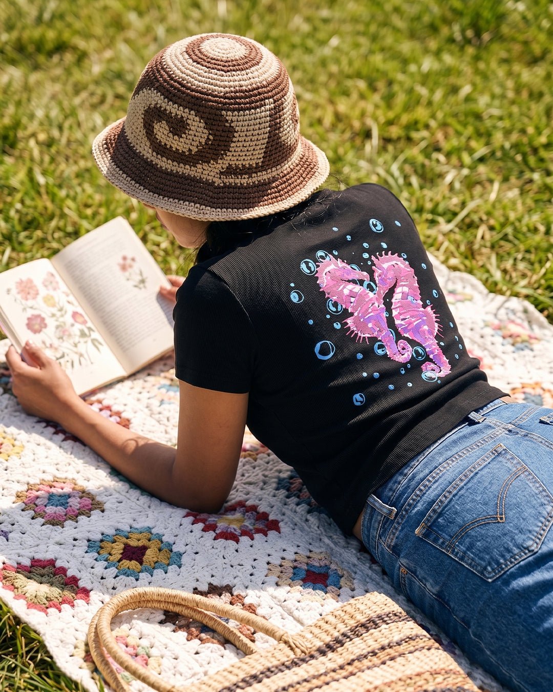 Horsin' Around Women Tee (Black) | Premium Streetwear by White Kiwi
