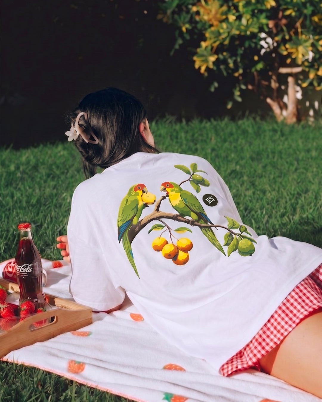 Parrot Grove Tee (Off White) | Premium Streetwear by White Kiwi