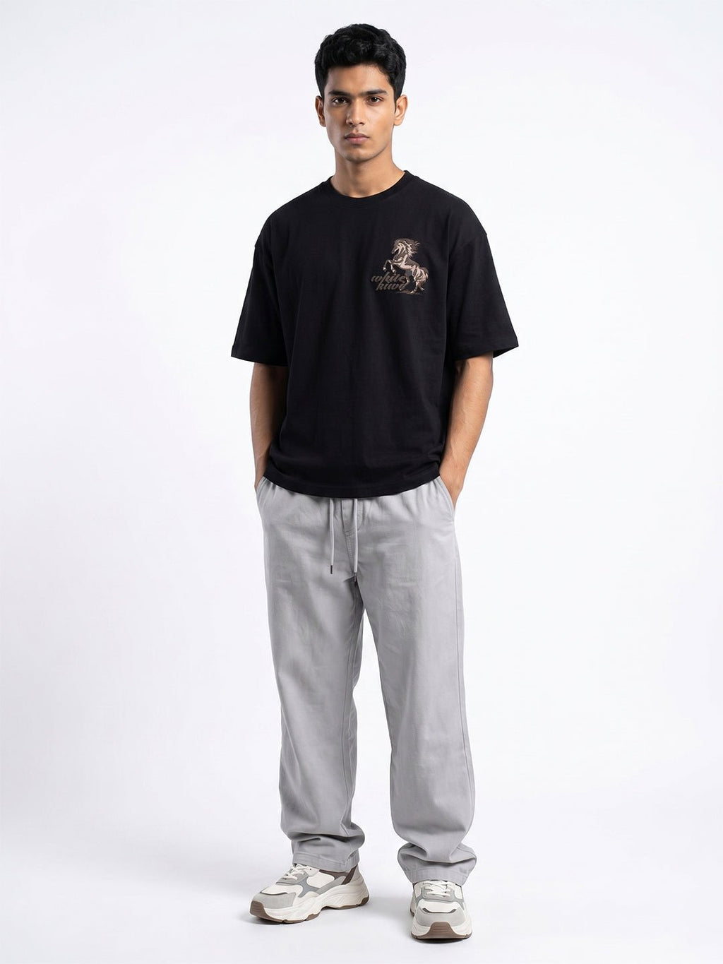 Stallion Tee (Black) | Premium Streetwear by White Kiwi