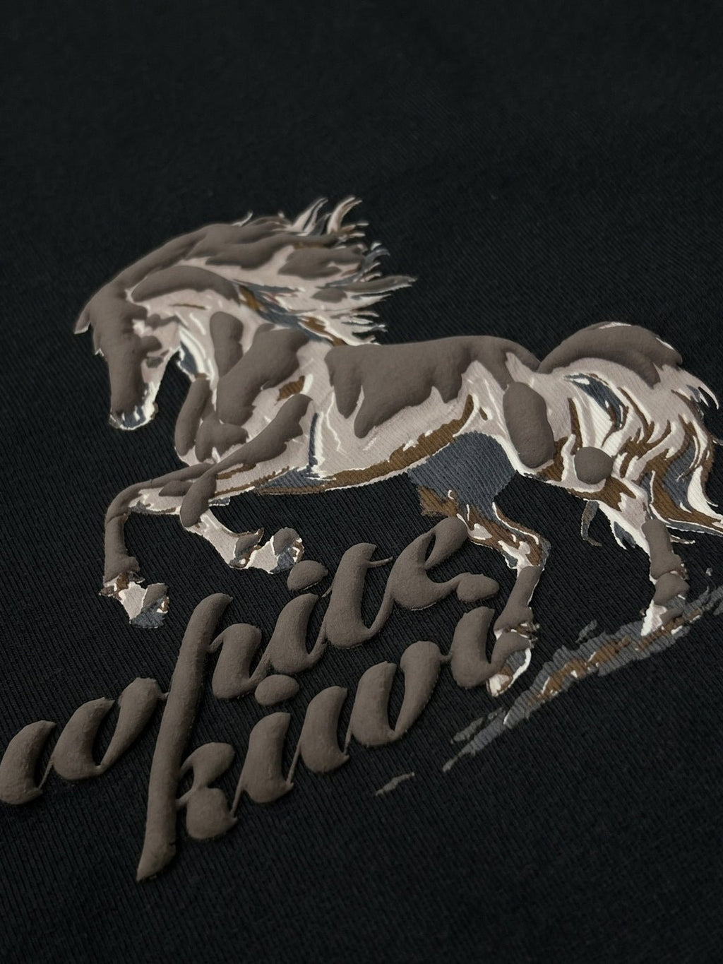Stallion Tee (Black) | Premium Streetwear by White Kiwi