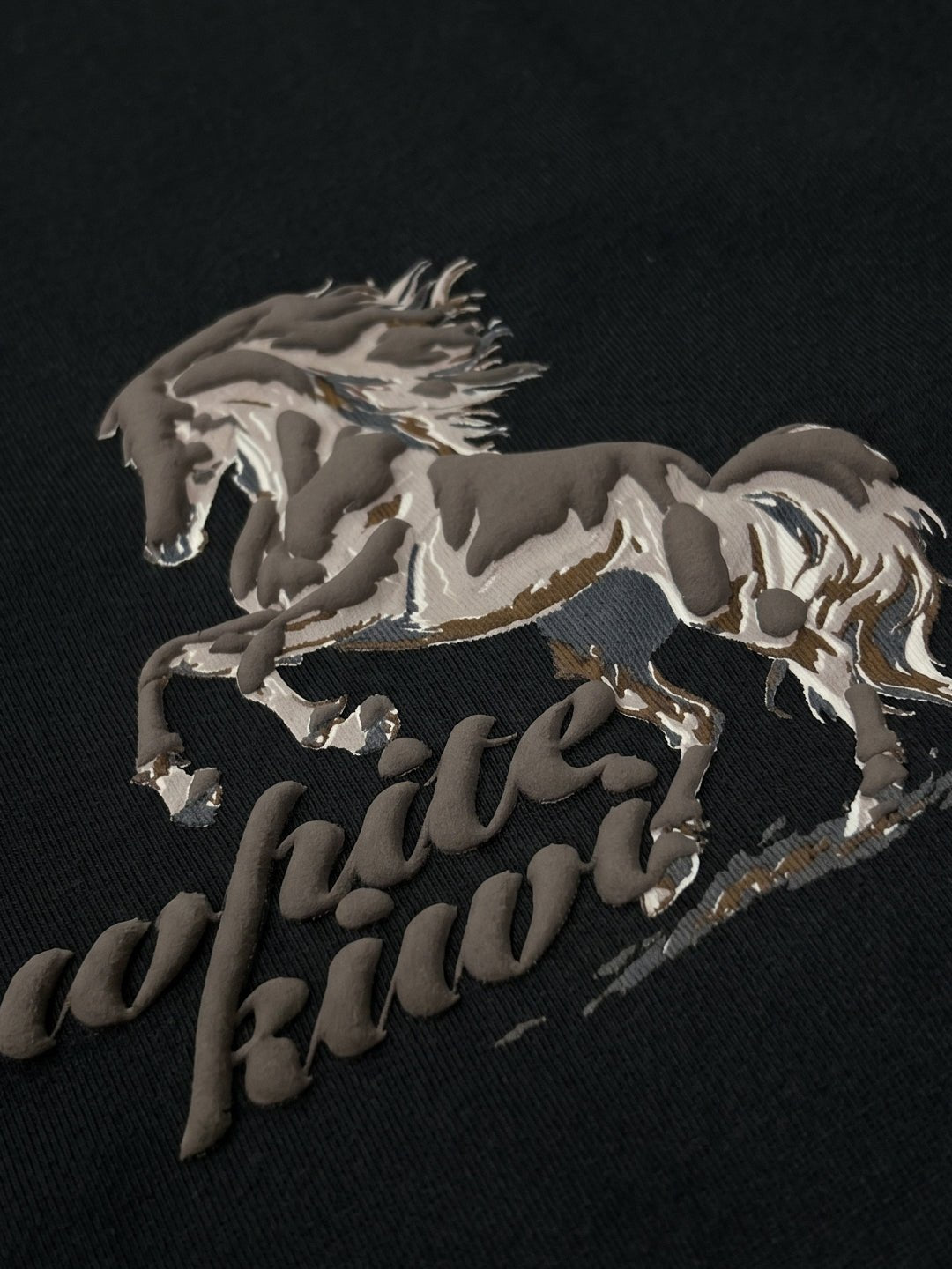 Stallion Tee (Black) | Premium Streetwear by White Kiwi