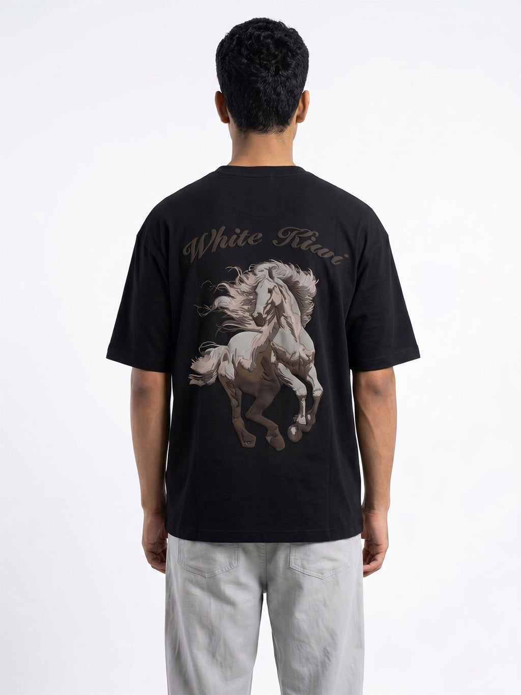 Stallion Tee (Black) | Premium Streetwear by White Kiwi