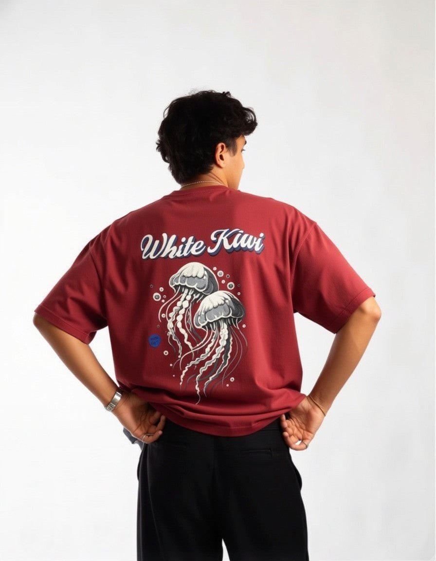 The Jellywave Tee (Red) | Premium Streetwear by White Kiwi
