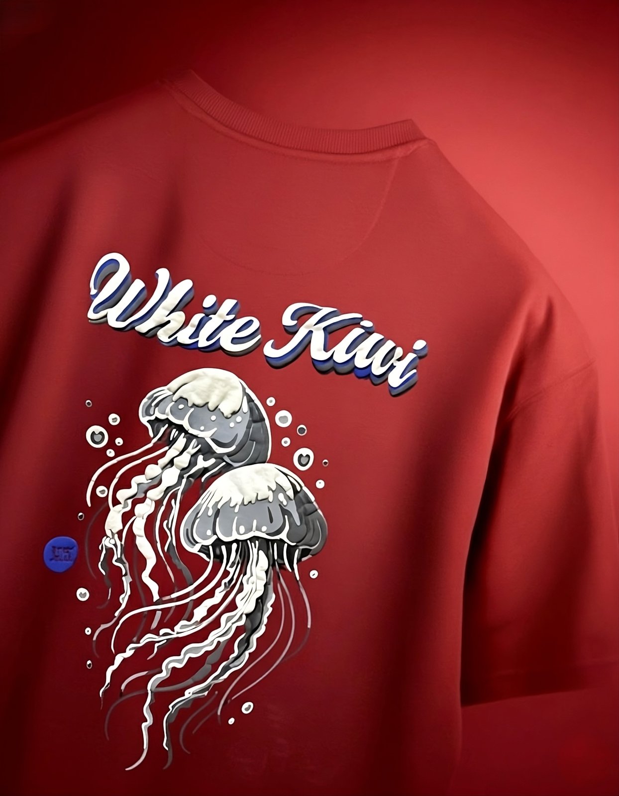 The Jellywave Tee (Red) | Premium Streetwear by White Kiwi