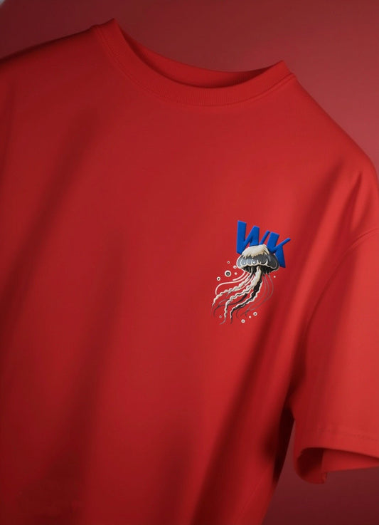 The Jellywave Tee (Red) | Premium Streetwear by White Kiwi