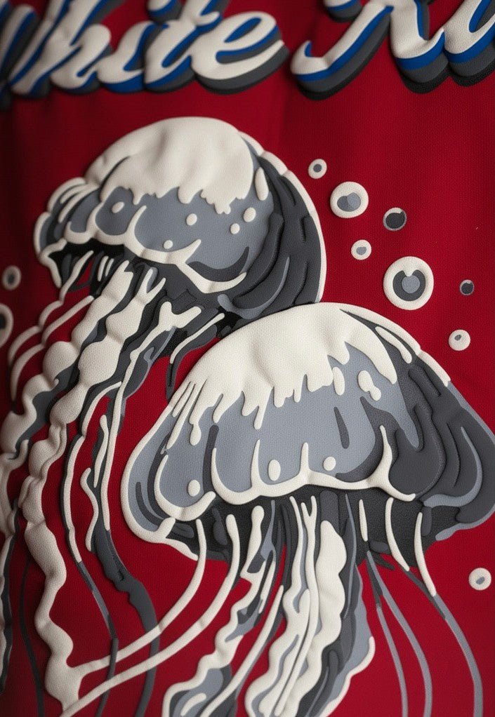 The Jellywave Tee (Red) | Premium Streetwear by White Kiwi